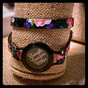 Origami Owl Leather Wrap Locket Bracelet